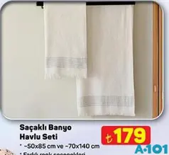 SAÇAKLI BANYO HAVLU SETİ 50X85 CM/140 CM